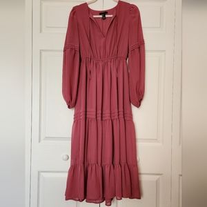 Dusty Rose Midi Dress